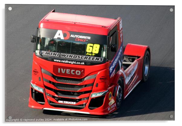 British Truck Racing. Acrylic by Ray Putley