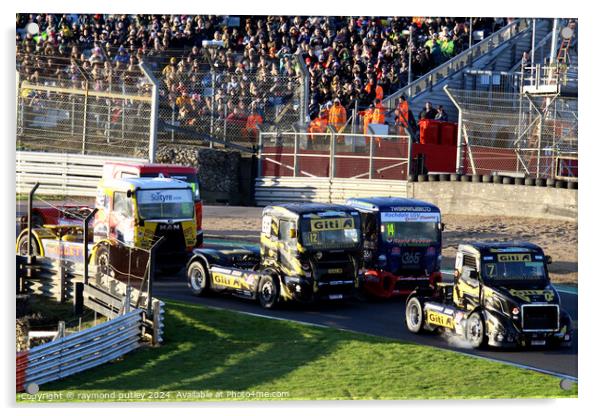 British Truck Racing. Acrylic by Ray Putley