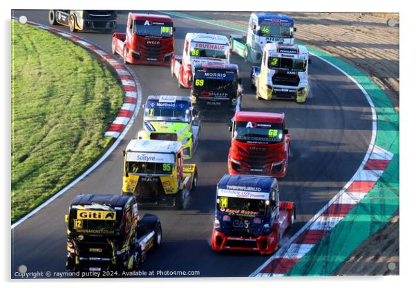 British Truck Racing. Acrylic by Ray Putley