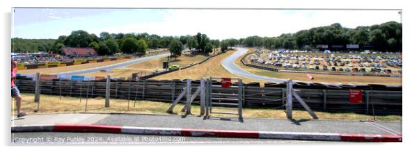 Pits Paddock & Circuit - Brands Hatch  Acrylic by Ray Putley