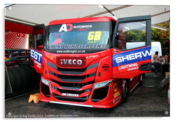 Pits Paddock & Circuit - Brands Hatch  Acrylic by Ray Putley