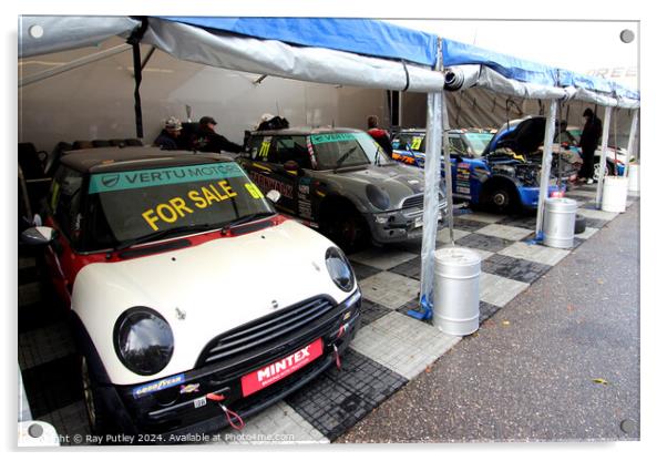 Pits Paddock & Circuit - Brands Hatch  Acrylic by Ray Putley