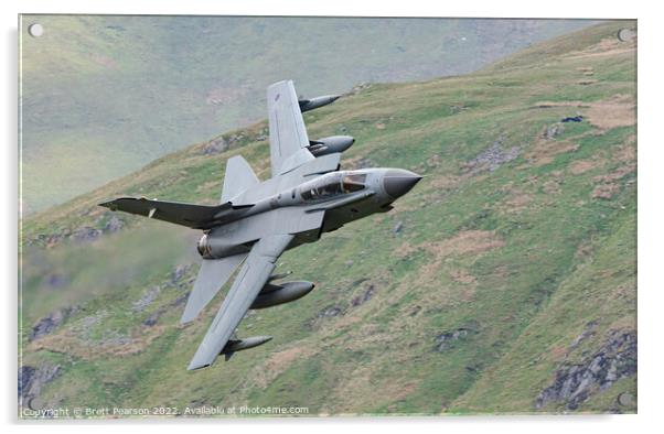 Tornado GR4 is a highly capable frontline aircraft, iconic for its impressive swing role capabilities. Acrylic by Brett Pearson