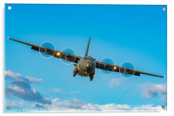 Lockheed C-130 Hercules  Acrylic by Brett Pearson
