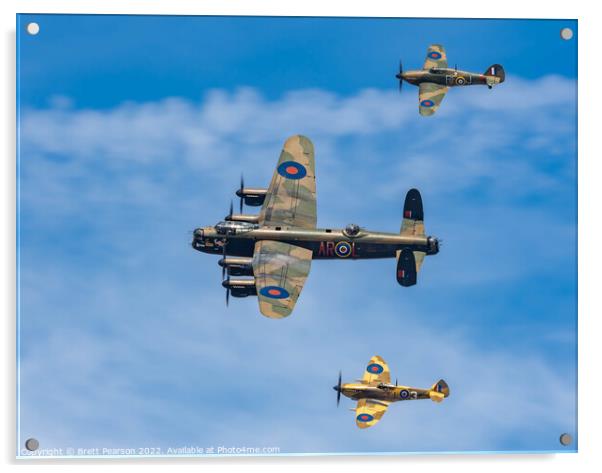Battle of Britain Memorial flight Acrylic by Brett Pearson
