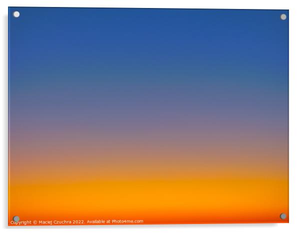 Sky After Sunset Acrylic by Maciej Czuchra