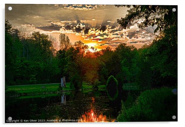 Enchanting Sunset Serenade Acrylic by Ken Oliver