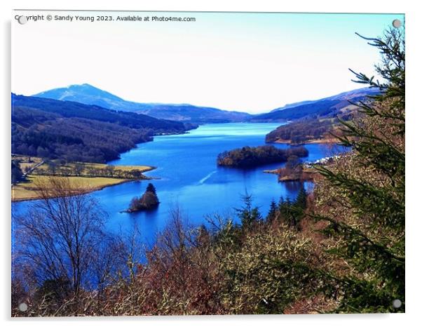 Queens View Pitlochry | Loch Tummel and The Schiehallion Acrylic by Sandy Young