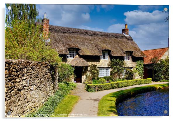 Serenity in a Thatched Cottage Acrylic by Rodney Hutchinson