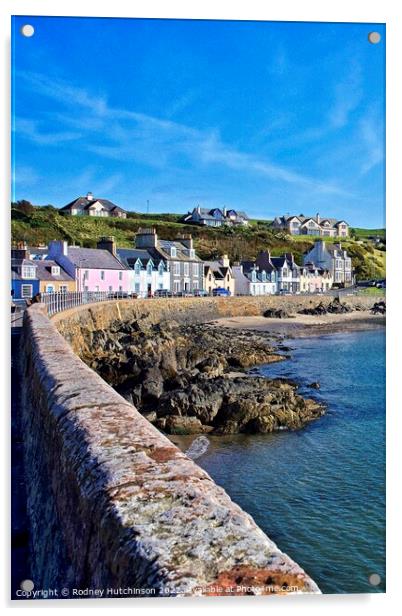 Majestic Scottish Coastal Village Acrylic by Rodney Hutchinson