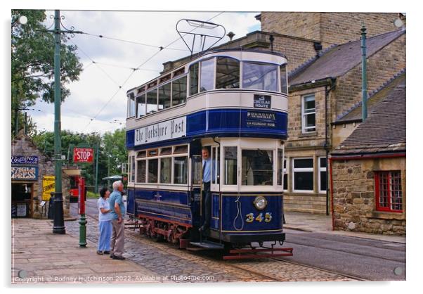 Leeds Tram 345   Acrylic by Rodney Hutchinson