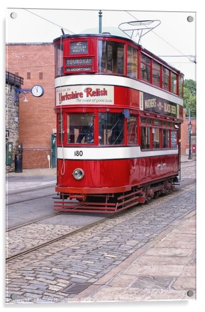 Leeds Tram 180 Acrylic by Rodney Hutchinson