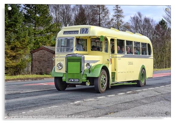 Leyland single decker bus Acrylic by Rodney Hutchinson