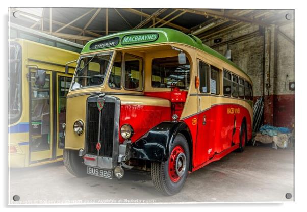 A Timeless Classic Bus Acrylic by Rodney Hutchinson