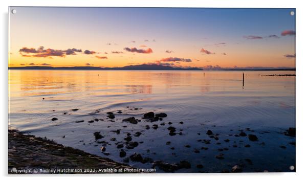 Coastal Sunset Acrylic by Rodney Hutchinson