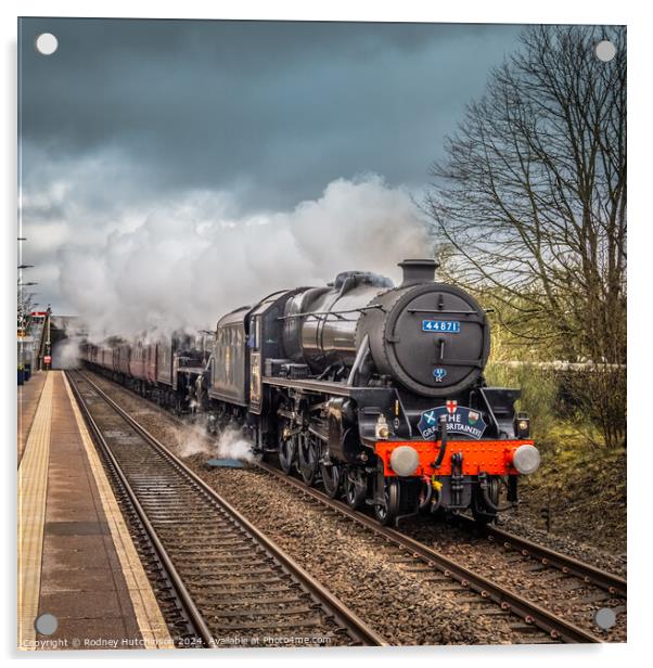 Steam passenger train Acrylic by Rodney Hutchinson