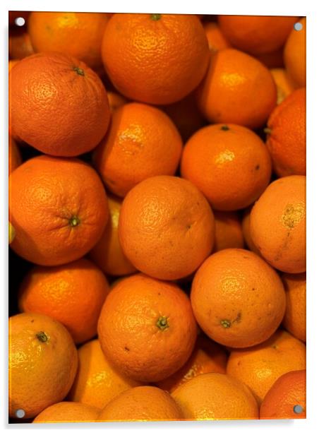 Mandarins oranges Acrylic by Joyce Hird