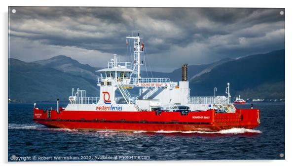 Bold Sound of Soay Ferry Acrylic by RJW Images