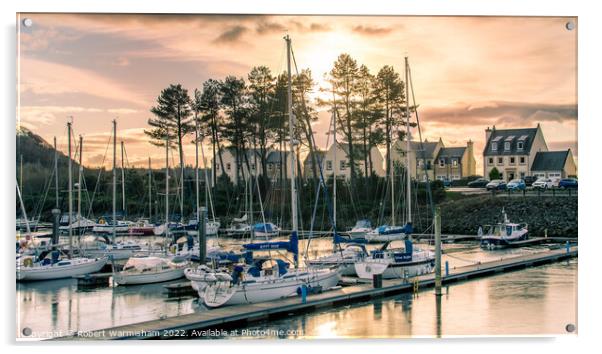 A Serene Sunset on the River Clyde Acrylic by RJW Images