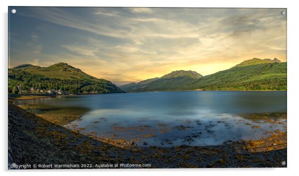 Majestic Sunset over Arrochar Loch Long Acrylic by RJW Images