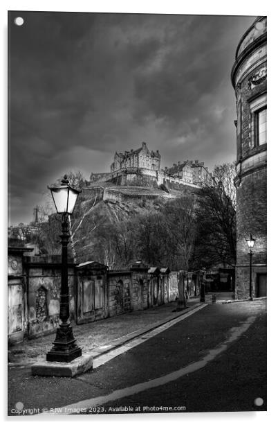 Edinburgh Castle from St Cuthberts Acrylic by RJW Images