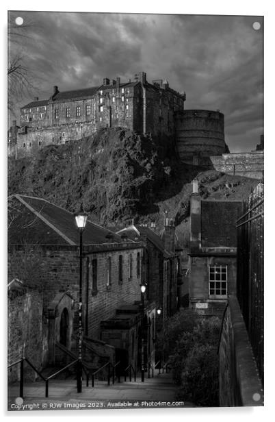 Edinburgh Castle Acrylic by RJW Images