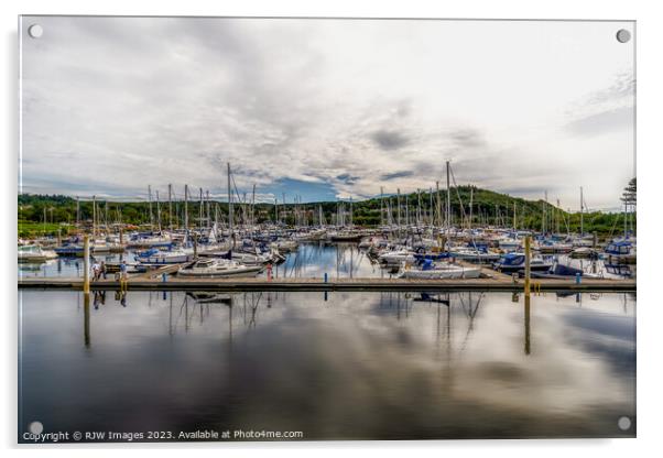 Reflections on Inverkip Marina Acrylic by RJW Images