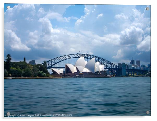 Sydney Harbour Bridge and Opera House Acrylic by RJW Images
