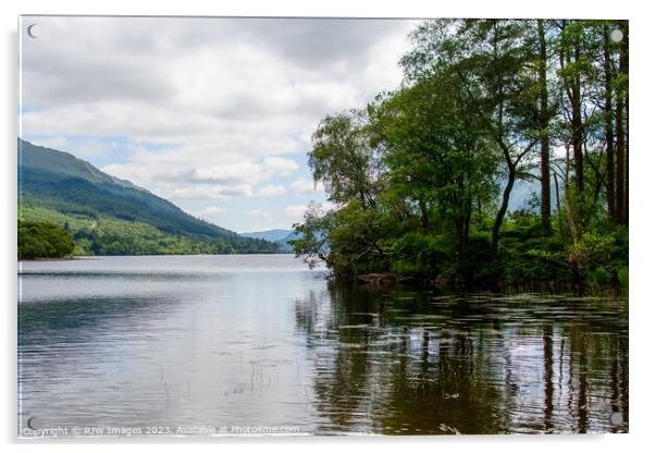 Shimmering Loch Eck Acrylic by RJW Images