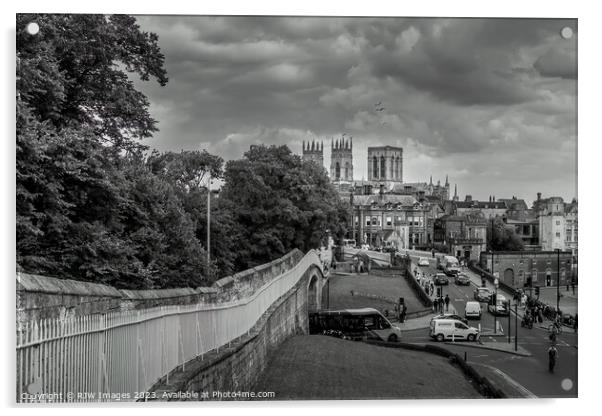 York Minster from the City Walls Acrylic by RJW Images