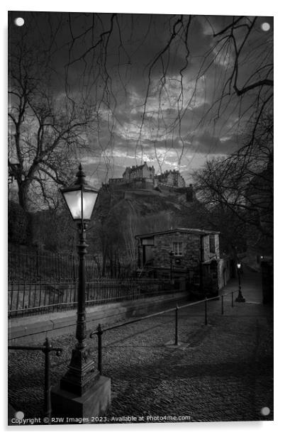 Edinburgh Castle Acrylic by RJW Images