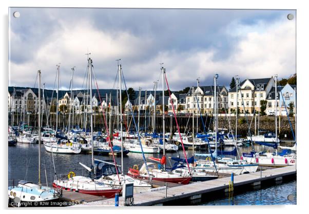 Inverkip Marina Village Acrylic by RJW Images