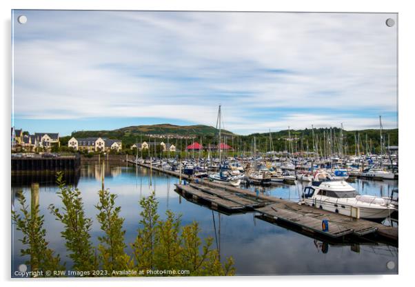 Inverkip Marina Village Acrylic by RJW Images