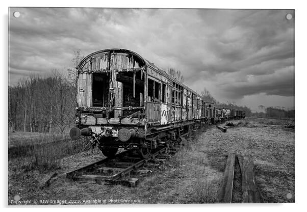 Abandoned Train Acrylic by RJW Images