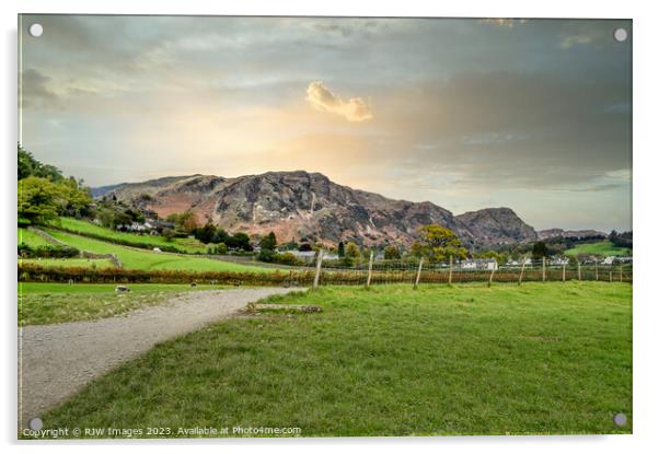 Lake District Sunset Acrylic by RJW Images