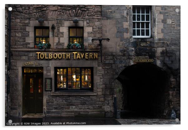Edinburgh Tollbooth Tavern Acrylic by RJW Images