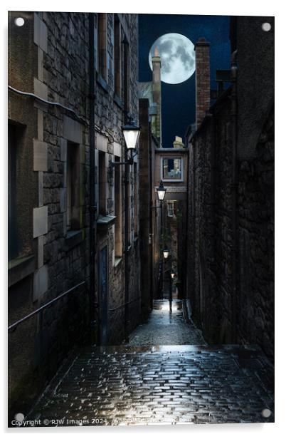 Edinburgh Mary Kings Close Acrylic by RJW Images