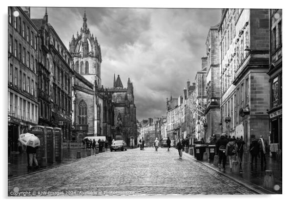 Edinburgh Royal Mile Acrylic by RJW Images