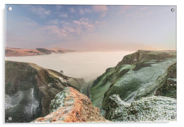 Winnats Pass Dawn Acrylic by Tim Gamble