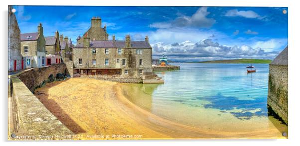 Lerwick Shetland Isles Acrylic by Steven Mitchell
