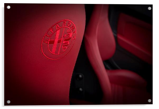 Alfa Romeo Badge Interior Acrylic by Chris Walker