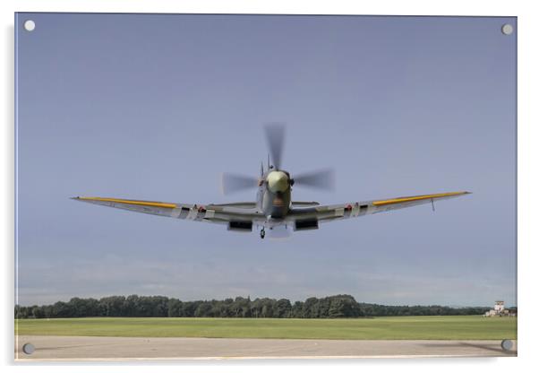 Spitfire, low level flypast Acrylic by Simon Westwood