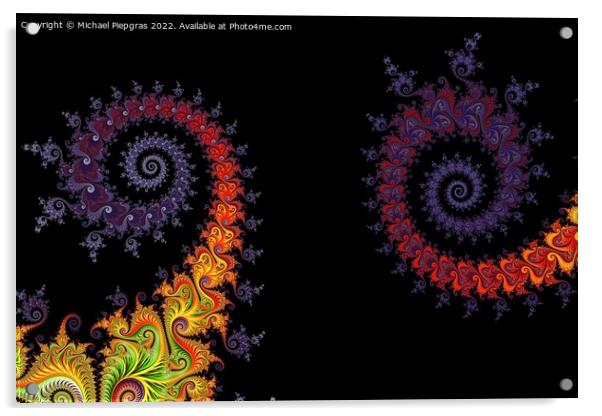 Beautiful zoom into the infinite mathematical mandelbrot set fra Acrylic by Michael Piepgras
