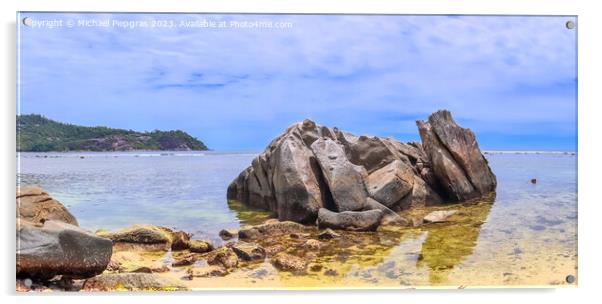 Stunning high resolution beach panorama taken on the paradise is Acrylic by Michael Piepgras