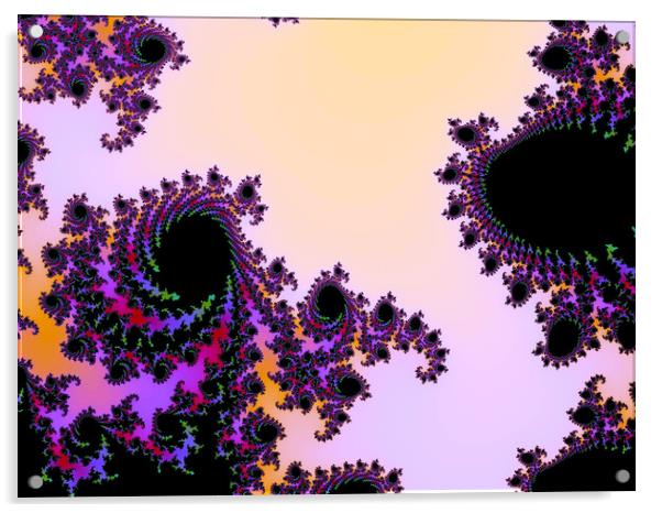 Beautiful zoom into the infinite mathematical mandelbrot set fractal Acrylic by Michael Piepgras