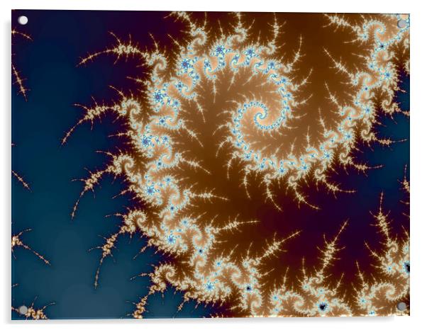 Beautiful zoom into the infinite mathemacial mandelbrot set fractal Acrylic by Michael Piepgras