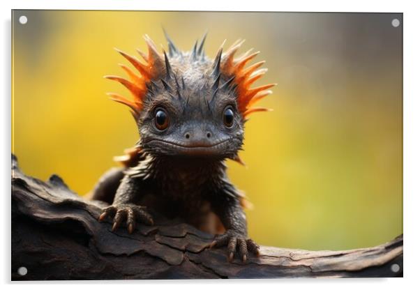 A cute little dragon. Acrylic by Michael Piepgras