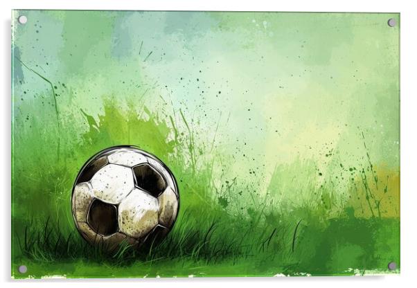 A background for a big game of soccer event. Acrylic by Michael Piepgras