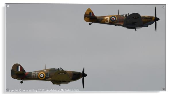 Spitfire & Hurricane Acrylic by John Withey
