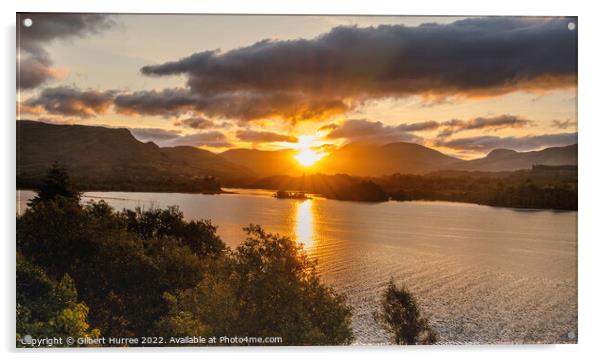 Dawn's Embrace on Loch Awe Acrylic by Gilbert Hurree